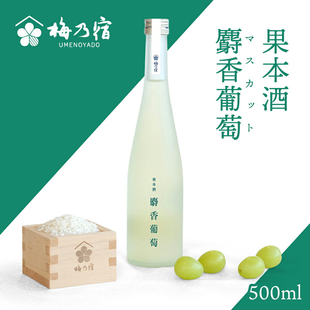 【ふるさと納税】 梅乃宿 果本酒 麝香葡萄 (マスカット) 500ml ／ 日本酒 フルーツ 果物 マスカット ぶどう 新感覚 お酒 純米大吟醸 贈り物 ギフト プレゼント フルーティー