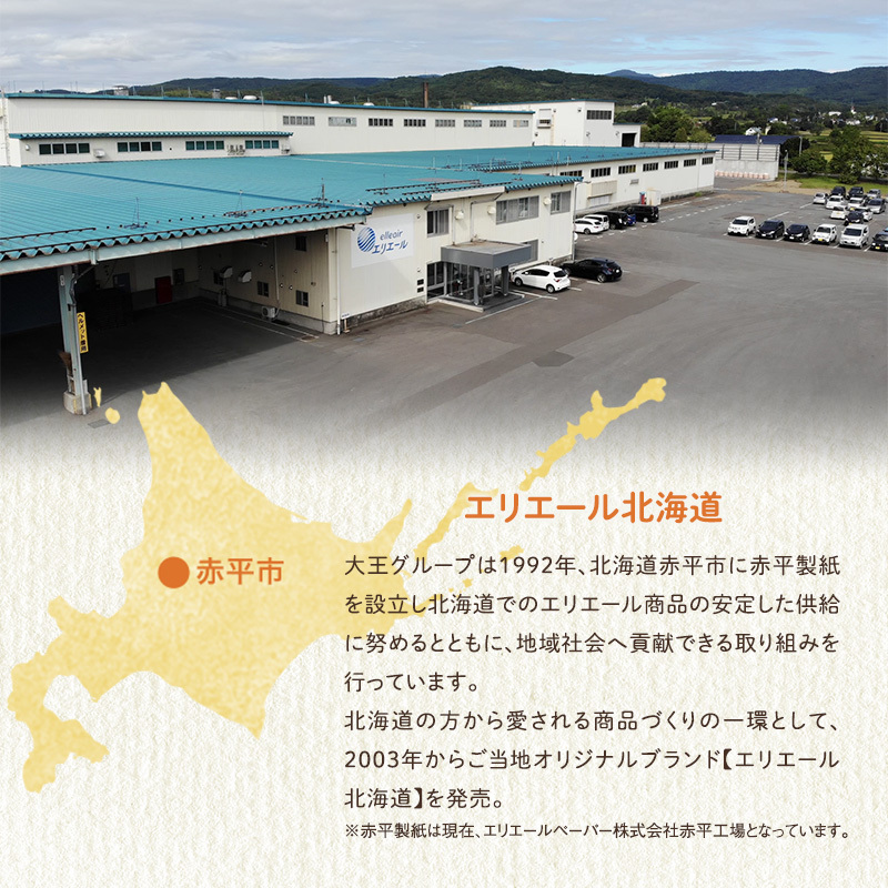 エリエール ハーフサイズ 収納に便利 コンパクト 少量3パック [アソートY] 北海道 トイレット ダブル 55m 12ロール 3パック なまらたっぷり 2.2倍巻 トイレットペーパー 大容量 まとめ