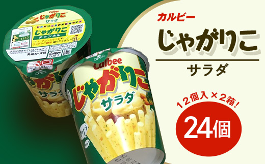 カルビーじゃがりこサラダ2箱（24個）【下妻工場産】【 お菓子 おやつ ポテト じゃがいも 人気 ふるさと納税 サラダ味 】