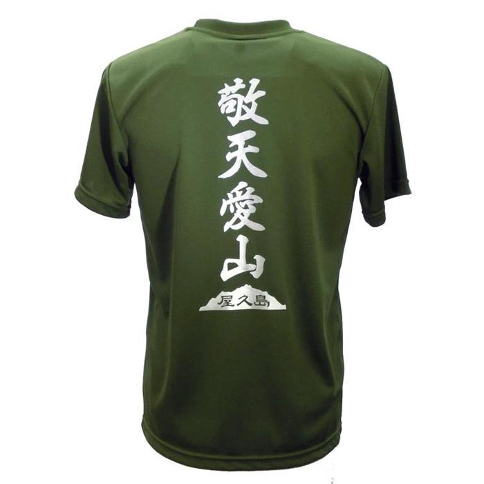 【ふるさと納税】やくT（屋久島Tシャツ）・敬天愛山＜オリーブ＞