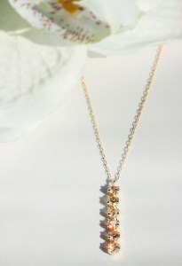 K18 ブラウンダイヤモンド 0.5ct 6連ペンダント 甲府市ジュエリーネックレス【KNO-4460】
