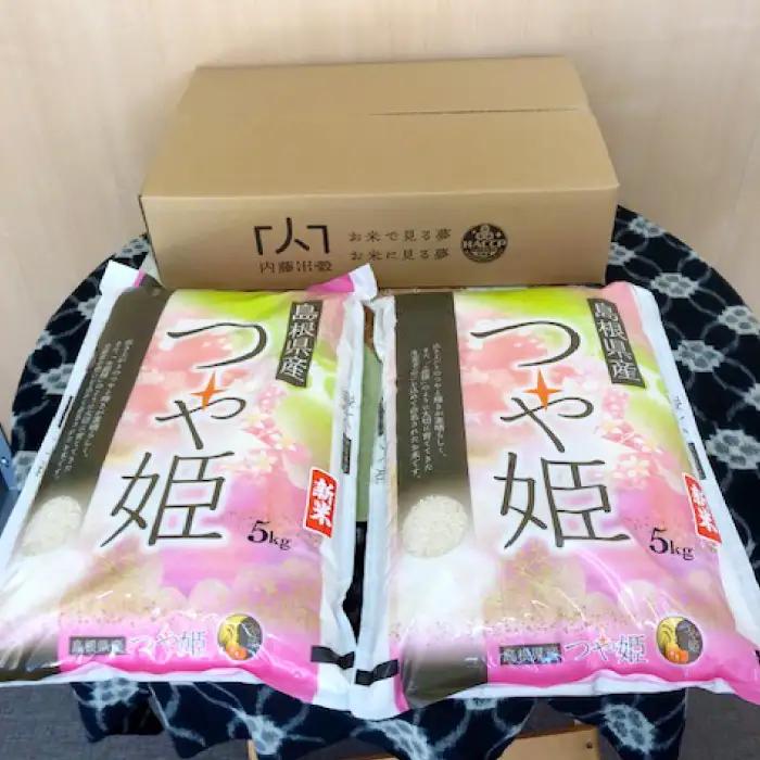 令和７年島根県産つや姫10㎏（5㎏×2袋）【令和7年産 お米 つや姫 10kg ツヤヒメ 2025年産 米 おこめ こめ 島根県産】