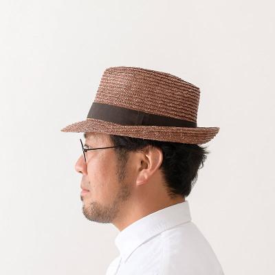 ふるさと納税 春日部市 春日部市伝統工芸品 田中帽子店　麦わら中折れハット　ノア　ブラウン　1点(UK-H005-S-BR) |  | 02