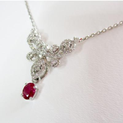 ふるさと納税 富士吉田市 プラチナ ルビー ダイヤモンド ペンダント ジュエリー MJ970【宝石鑑別書付き】 |  | 02