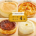 【ふるさと納税】 4種のケーキセット（チーズスフレ・アップルパイ・バスク風チーズケーキ・レアチーズ） 【 ふるさと納税 人気 おすすめ ランキング チーズスフレ アップルパイ チーズケーキ レアチーズケーキ バスク風 北海道 佐呂間町 送料無料 】 SRMJ076