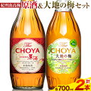 【ふるさと納税】THE CHOYA 紀州南高梅 原酒 700ml 大地の梅 700ml 計2本 セット 飲み比べ 羽曳野商工振興株式会社《30日以内に出荷予定(土日祝除く)》大阪府 羽曳野市 送料無料 梅酒 梅 酒 CHOYA チョーヤ チョーヤ梅酒 お酒 紀州 南高梅 大地の梅