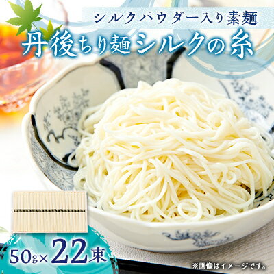 【ふるさと納税】丹後ちり麺 シルクの糸 シルクパウダー入り素麺 木箱入り 22束　夏にぴったりのそうめん　ギフトにも【1604928】