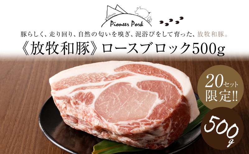 
≪放牧和豚≫ ロースブロック 500g K26_0015_2
