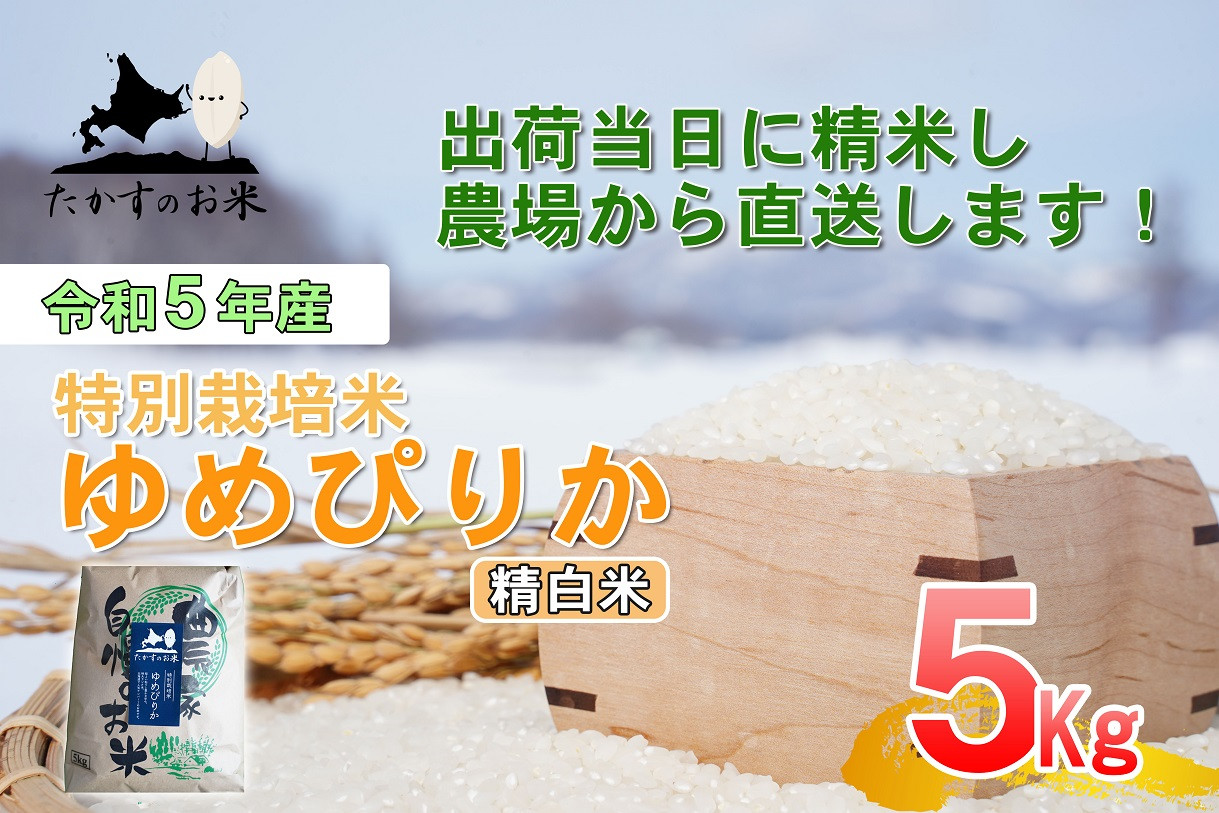 
A217 　令和５年産北海道米を代表する人気の品種「ゆめぴりか」（精白米・5kg）
