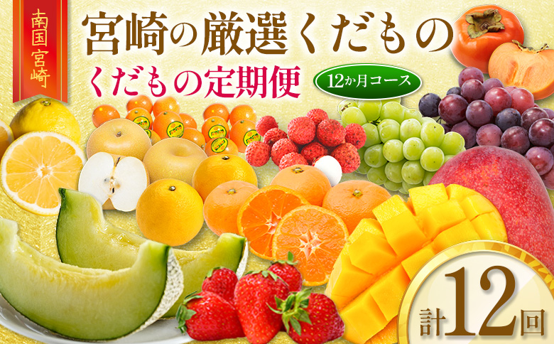 青果店 チョイス！くだもの 定期便 Vol.5（全12回）国産 フルーツ 果物 1年間 毎月お届け 産地直送【F148】