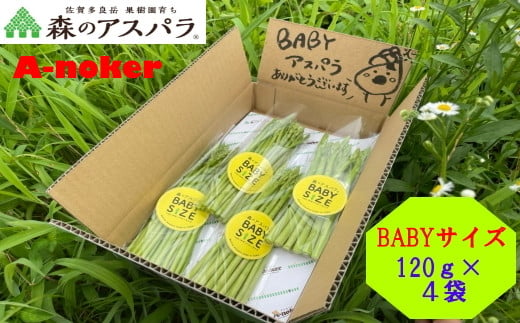 L-147 BABYサイズ 森のアスパラ 120g×4袋