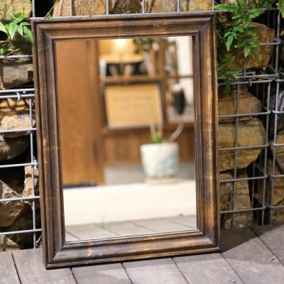 ふるさと納税 江南市 アメリカンデザイン　ウォールミラー　THE CIGAR LOUNGE【国産桧無垢材使用】