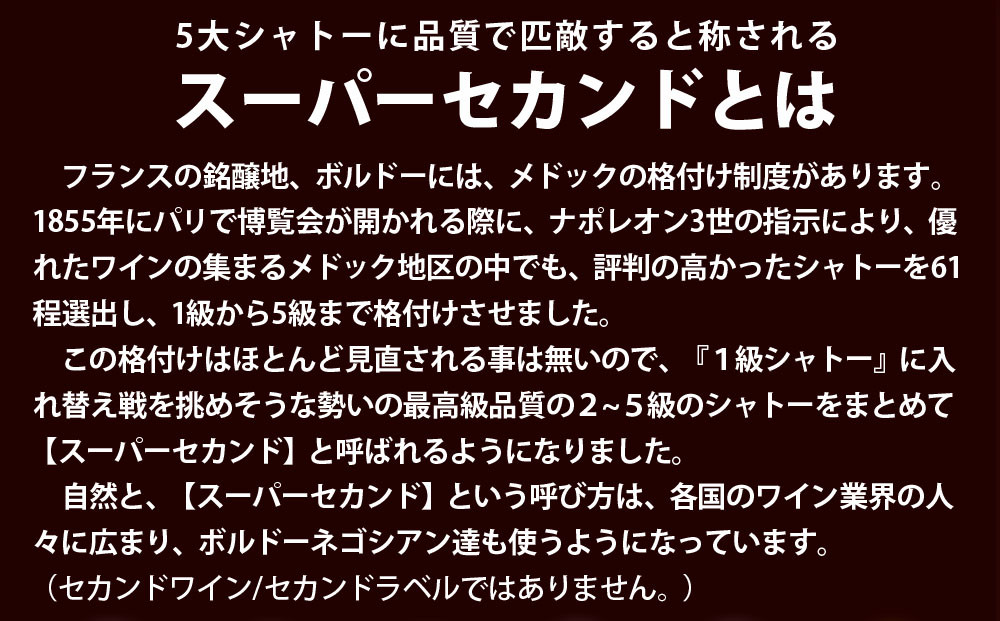 福智山ダム熟成 高級赤ワイン【2024年11月上旬-2025年4月下旬発送予定】FD125 シャトー コス デストゥルネル