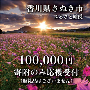 香川県 さぬき市 寄附のみの応援受付 100,000円  応援 寄附 返礼品なし  応援 寄附