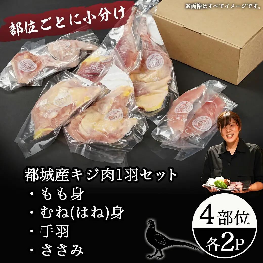 【たしろ屋】都城産キジ肉1羽セット〔MJ-9910〕_(都城市) 都城産 キジ肉 もも身 むね(はね)身 手羽 ささみ 国鳥 高たんぱく質 食鳥の王様 高級食材 栄養豊か コクのある旨味 さっぱり