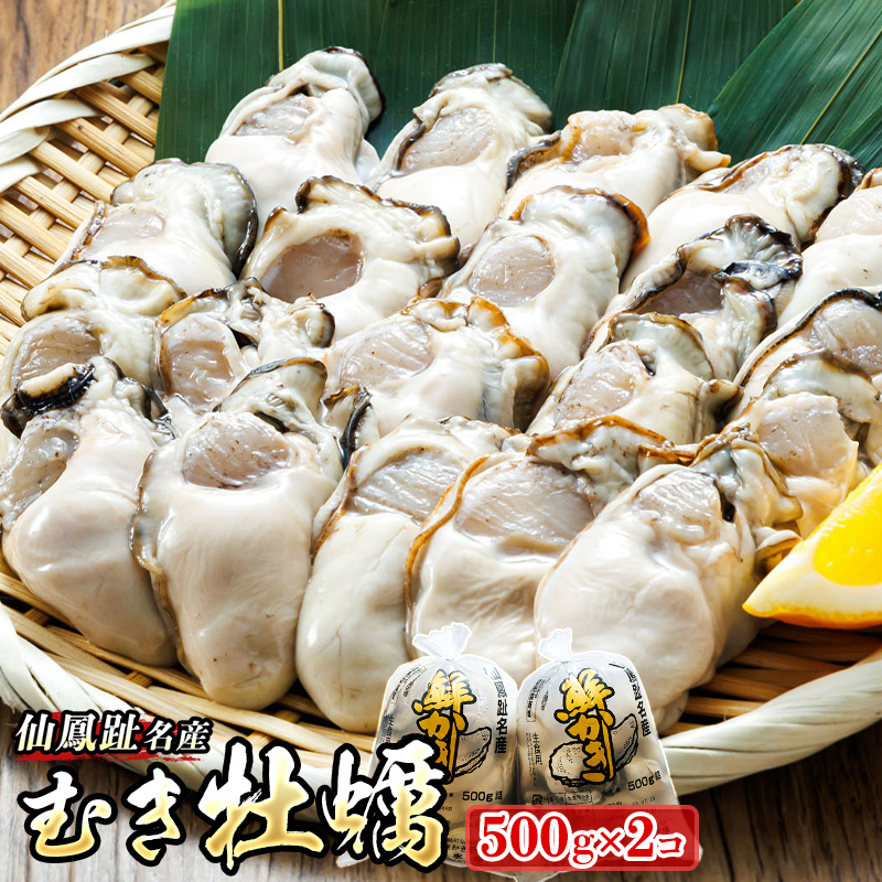 【先行予約】 北海道 仙鳳趾名産 むき牡蠣 500g×2コ K5-6＜出荷期間：2026年6月1日～7月末＞ 豊洲市場で大人気のため期間限定出荷 仙鳳趾 かき漁師直送 剥き 牡蠣 むき身 剥き身 むき牡蠣 絶品 産地直送 北海道 釧路町 釧路超 特産品