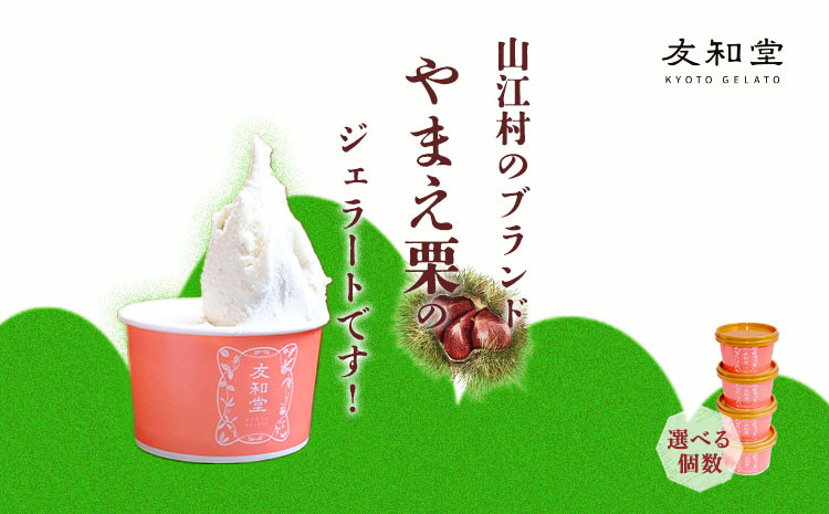 
                  やまえ栗 ジェラート 選べる個数 4個 6個 8個 10個 12個 友和堂 《10月上旬-12月中旬頃出荷》 熊本県 球磨郡 山江村 スイーツ お菓子 洋菓子 アイス 栗 くり
                