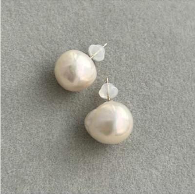 ふるさと納税 小美玉市 【霞ヶ浦パール】大粒　バロックピアス　10ミリ　K18　ケース付き |  | 01