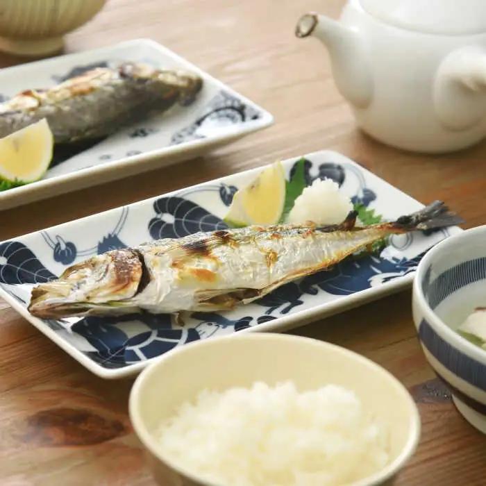 【波佐見焼】染付古波佐見 長角皿 5柄セット 食器 皿 角皿 【natural69】 [QA114] 波佐見焼