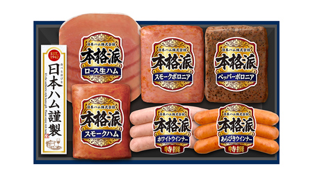 【 お中元 熨斗付 】 日本ハム 筑西工場 本格派 ギフトセットA 肉 にく 贈答 ギフト 詰め合わせ ハム ソーセージ ウィンナー 生ハム [AA079ci]