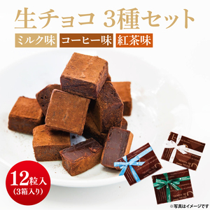 生チョコ 3種 12粒×3箱 チョコレート バレンタイン 生チョコレート