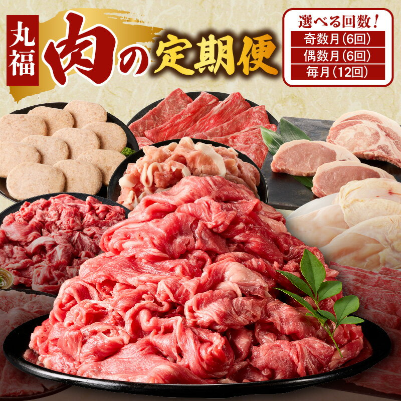 【ふるさと納税】丸福 肉の定期便 ／ 定期便 6回 or 12回 佐賀牛 鶏肉 ありたどり 豚肉 肥前さくらポーク ハンバーグ ロース モモ スライス 切り落とし 焼肉 しゃぶしゃぶ すき焼き 国産 佐賀県 玄海町 冷凍 ＼レビューキャンペーン実施中／