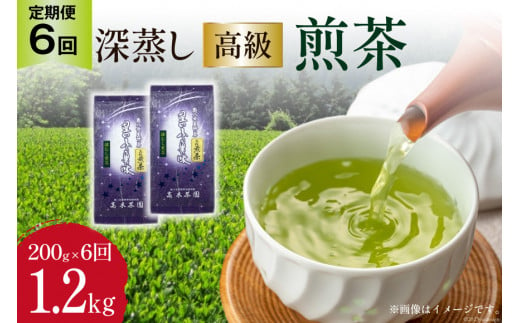 【 6回 定期便 】 茶 深蒸し 高級 煎茶 (深蒸し茶) 100g×2袋×6回 [ベネフィス 福岡県 筑紫野市 21760995] お茶 緑茶 日本茶 八女茶 煎茶 茶葉 星野茶 八女 奥八女星野村