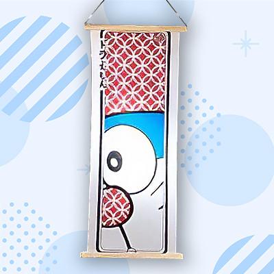 ふるさと納税 加茂市 浮世絵 ドラえもん手ぬぐい タペストリー「七宝模様」《W400×H950(mm)》大湊文吉商店