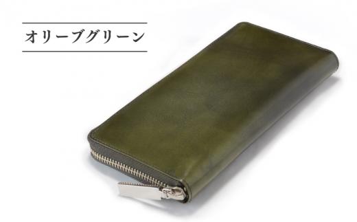 【YOSHINA】ラウンドファスナー長財布(オリーブグリーン)