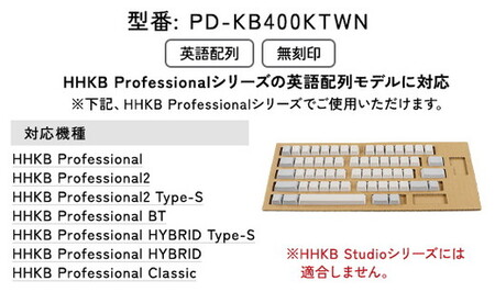 HHKB キートップセット（白）英語配列／無刻印 PD-KB400KTWN ｜ PC パソコン 周辺機器 PFU HHKB ハッピーハッキングキーボード