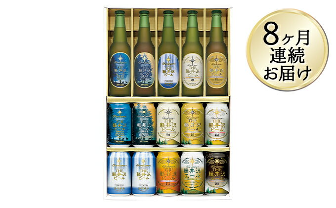 【ふるさと納税】【8カ月定期便】THE軽井沢ビールセット 9種 飲み比べギフト【 軽井沢ブルワリー ビール 地ビール お酒 酒 缶ビール 350ml プレゼント ギフト お土産 父の日 アウトドア スポーツ観戦 家飲み 詰め合わせ お中元 お歳暮 長野県 佐久市 】