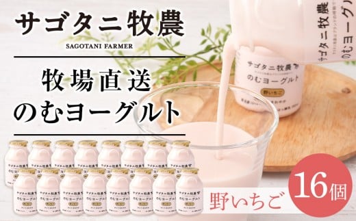 牧場直送 サゴタニ牧農 のむヨーグルト野いちご　16個セット