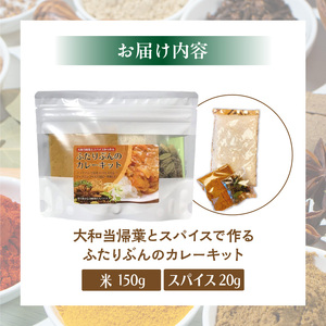 大和当帰葉とスパイスで作るふたりぶんのカレーキット スパイスカレー スパイス セット 簡単 簡単調理 ジャスミンライス 小麦不使用 グルテンフリー ギフト プレゼント 常温 ハーブガーデンショップ 奈