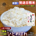 【ふるさと納税】★スーパーで買えない栄養と美味しさ★『定期便6ヵ月』ひとめぼれ【5分づき精米】5kg 令和6年産 盛岡市産 ◆当日精米発送・1等米のみを使用したお米マイスター監修の米◆　定期便　お届け：2024年10月上旬より順次発送