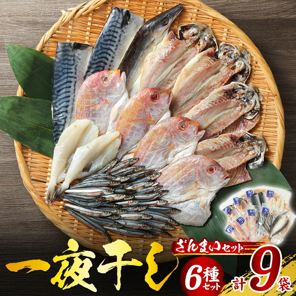 【ふるさと納税】一夜干しざんまいセット | 干物 詰め合わせ 6種 さば塩 鯖 あじ塩 鯵 かます 開き 連子鯛 開き ふぐ きびな 真空パック ひもの 魚介類 海産物 冷凍 お取り寄せ おかず おつまみ 長崎県 長崎市