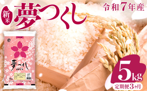 【3ヶ月定期便】令和7年産 福岡県産米 夢つくし 5kg 精米 ※北海道・沖縄・離島は配送不可 CY008sub3