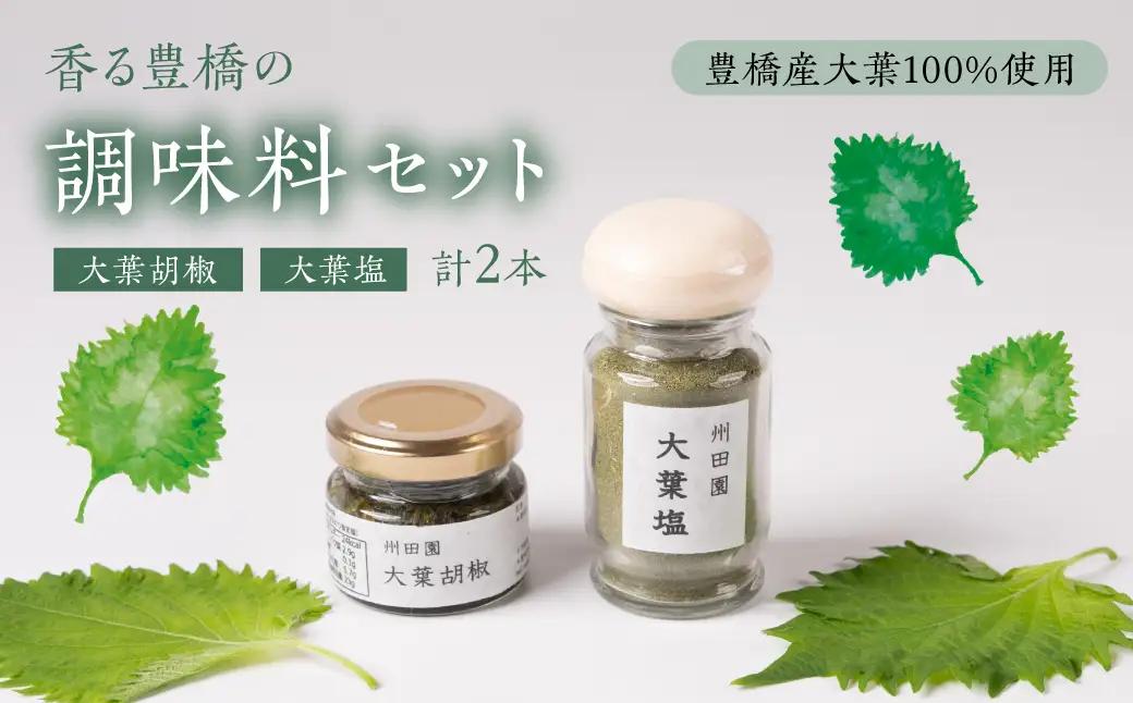 【豊橋産大葉使用】大葉調味料セット ≪香り広がる 大葉塩≫≪爽やかな辛味 大葉胡椒≫ スパイス しお コショウ