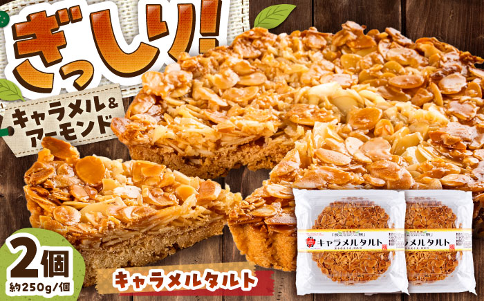 手作りキャラメルタルト 2個セット (約直径15cm×2) 【有限会社さんふれあ】 [BHAK013]