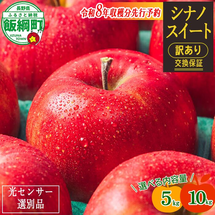 【令和6年度先行予約品】 りんご 果物 訳あり 3kg 5kg 10kg 交換保証 シナノスイート 長野 感謝りんご 光センサー選果品 くだもの 不揃い 規格外 傷あり 家庭用 フルーツ 5キロ 産地直送 9000円 R6年 10月 〜 11月 発送予定 長野県 飯綱町 {*}