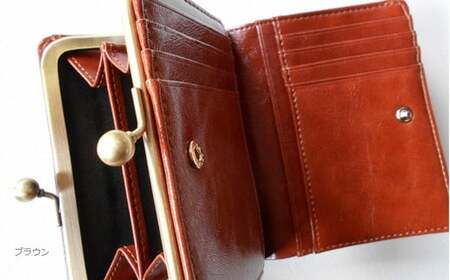 イタリーレザー がま口 ハーフ ウォレット 静岡県 牧之原市 Revolla