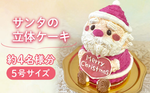 【12月17日までの到着】サンタさんの立体ケーキ