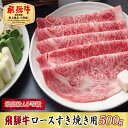 【ふるさと納税】【最高級A5等級】飛騨牛ロースすき焼き用500g(牛脂付き)【配送不可地域：離島】【1488862】