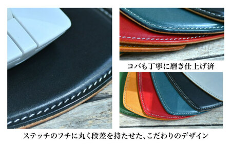 本革スリム マウスパッド マリーヌ(紺色)　滋賀県長浜市/株式会社ブラン・クチュール[AQAY101]