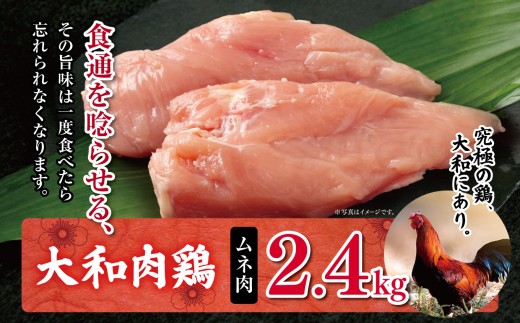 AM9 大和肉鶏 ムネ肉 2.4kg | 大和かしわ 鶏 肉 にく むね かしわ 鶏肉 とり 奈良県 大淀町