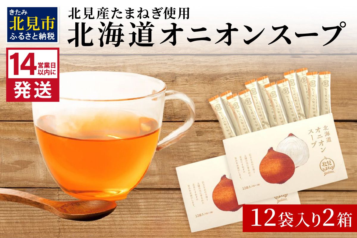 《14営業日以内に発送》大地の恵み北海道オニオンスープ 12袋×2箱 ( スープ オニオンスープ 玉葱 タマネギ たまねぎ 即席 ふるさと納税 )【125-0085】