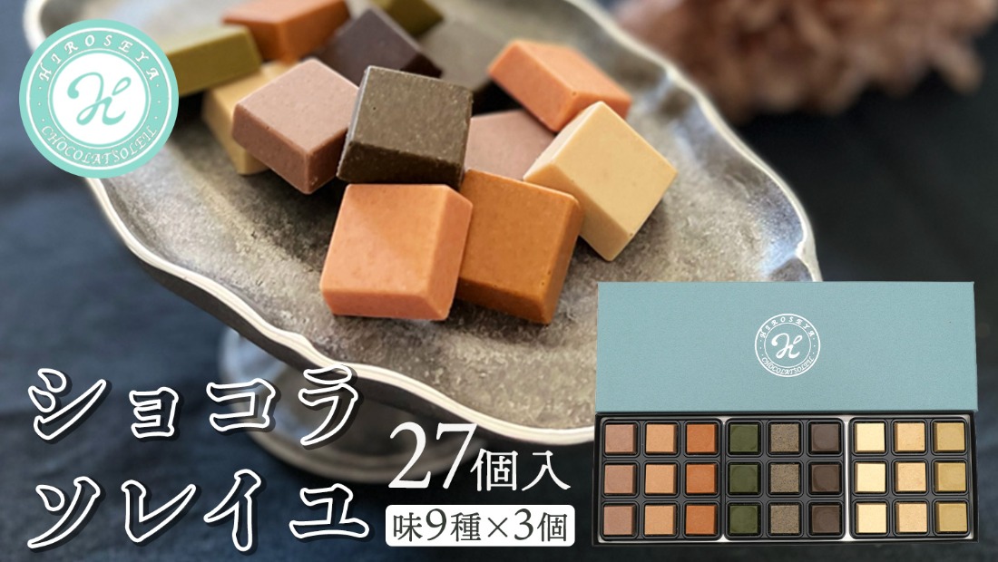 【令和5年1月から発送開始】 ショコラソレイユ 27個入（味9種×3個） チョコレート チョコ スイーツ デザート 高級 ギフト 贈り物 お礼 プレゼント 手土産 お菓子 [DJ01-NT]