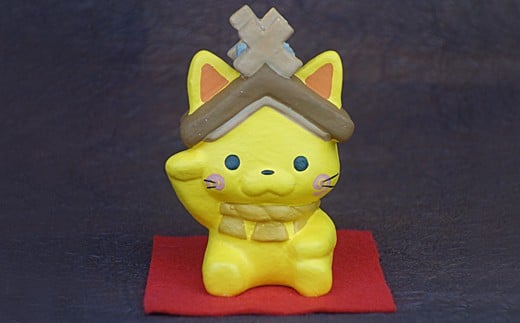 山陰浜田の伝統芸技術で作られた「しまねっこ招き猫」 縁起物 記念品 インテリア 【013_0854】