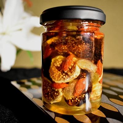 ふるさと納税 和歌山市 ドライフルーツの蜂蜜漬【峠プレミアム　映(HAYU)】〜熊野古道　峠の蜂蜜×ドライフルーツ |  | 01