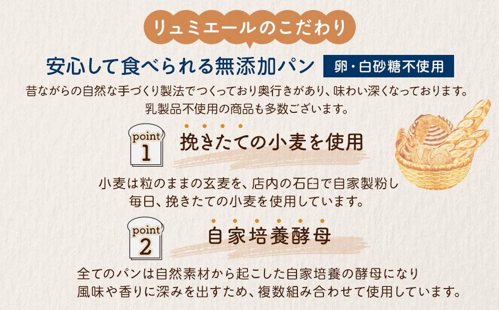 リュミエールの自然酵母パン　6種10個セット