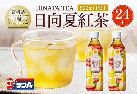 サンA 日向夏 紅茶 HINATA TEA 500mlＰＥＴ 24本 入り 【飲料 日向夏 紅茶 PET ジュース 長期保存 送料無料】 [C03033]
